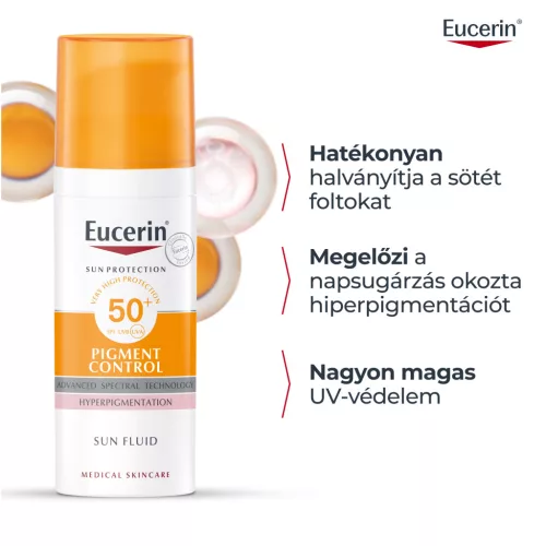 Eucerin Sun Pigment Control napozó fluid arcra SPF50+ 50ml
