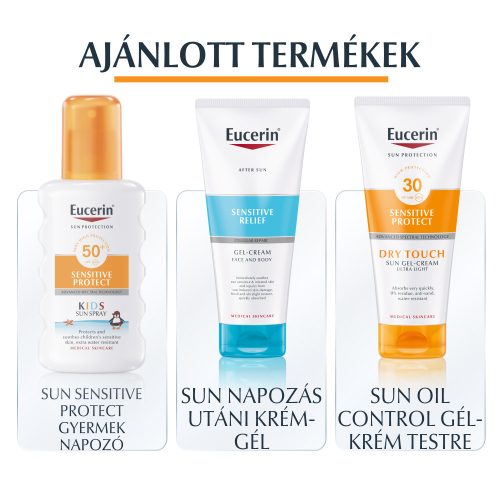 Eucerin Sun Oil Control Dry Touch Színtelen napozó aerosol spray SPF50 200ml
