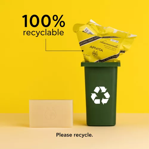 Apivita Natúr szappan kamillával, érzékeny bőrre 125g