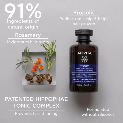 Apivita Sampon hajhullás ellen férfiaknak MEN'S TONIC 250ml