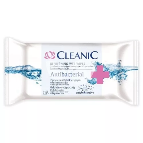 Cleanic Antibakteriális frissítő törlőkendő 15db