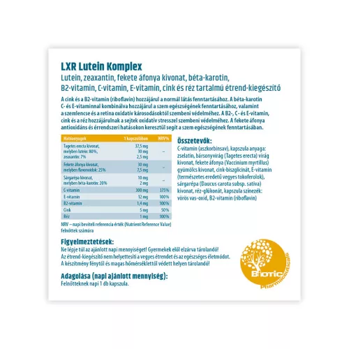 LXR Lutein komplex+zeaxantin kapszula 60x