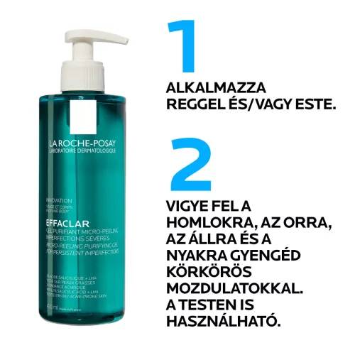 La Roche Posay Effaclar mikro hámlasztó, tisztító gél 400ml
