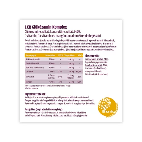 LXR Glükózamin Komplex kapszula 120x