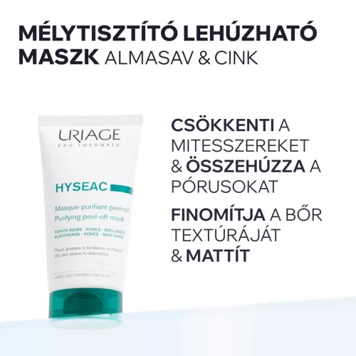 Uriage Hyséac mélytisztító pórusösszehuzó maszk zsíros bőrre 50ml