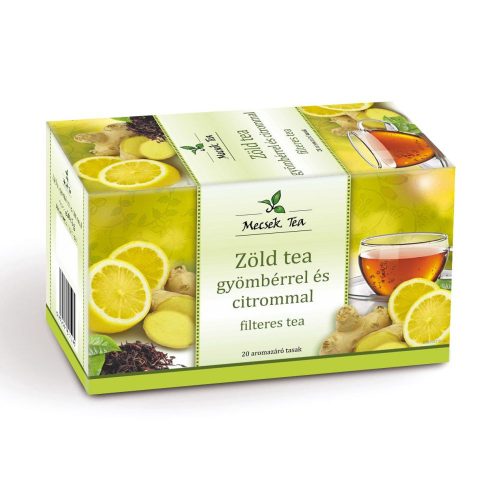 Mecsek Zöld tea gyömbérrel és citrommal filteres 20x2g