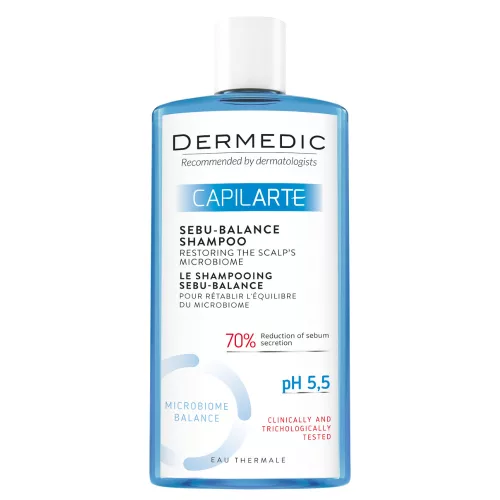 Dermedic Capilarte Sebu-Balance sampon zsíros, szeborrheás fejbőrre 300ml