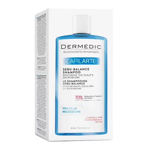 Dermedic Capilarte Sebu-Balance sampon zsíros, szeborrheás fejbőrre 300ml