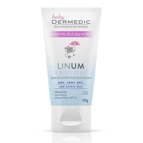 Dermedic Linum Emolient Baby Speciális védőkrém arcbőrre 50ml
