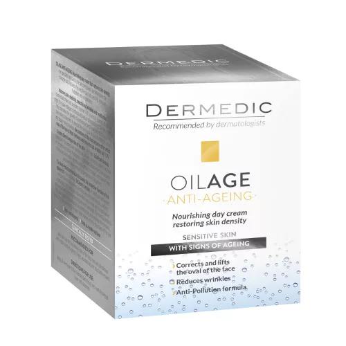 Dermedic Oilage Tápláló bőrsűrűséget helyreállító, ránctalanító nappali krém 50ml