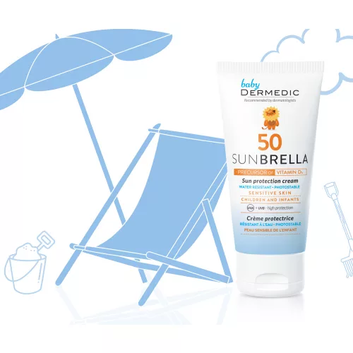 Dermedic Sunbrella Baby Napfényvédő tej gyermekeknek és babáknak SPF50 100g