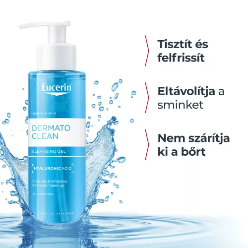 Eucerin DermatoCLEAN [HYALURON] mélytisztító, habzó arclemosó zselé 200ml