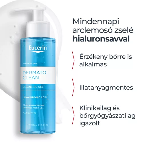 Eucerin DermatoCLEAN [HYALURON] mélytisztító, habzó arclemosó zselé 200ml