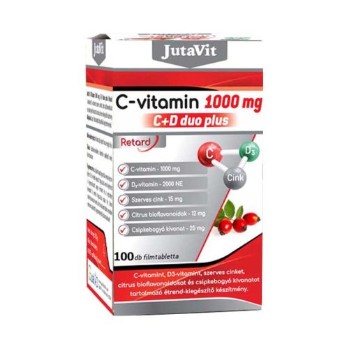 JUTAVIT C-VITAMIN 1000MG C+D DUO PLUS FTABL 100X