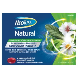 Neotuss Natural szopogató tabletta málna ízű 16x