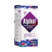 Alpikol gyógynövény szirup cinkkel málna ízű 120ml