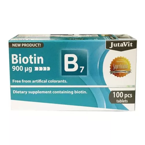 JutaVit Biotin (B7-vitamin) tabletta 900mcg 100x