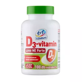   1×1 Vitamin D3-vitamin 4000 NE Forte lime ízű rágótabletta édesítőszerrel 100x