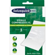 Salvequick Med steril sebpárna XL 10cmx7,5cm 5x