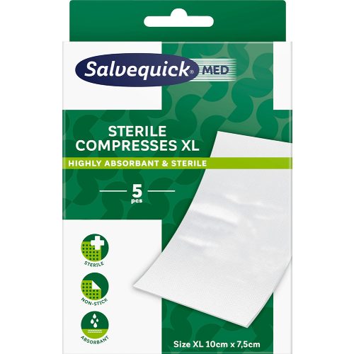 SALVEQUICK MED SEBPARNA XL 10X 7.5CM STERIL 5X