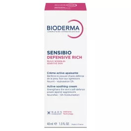 Bioderma Sensibio Defensive Rich nyugtató krém 40ml