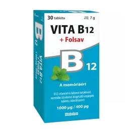 Vitabalans Vita B12 folsav 1000/400 szopogató tabletta 30x