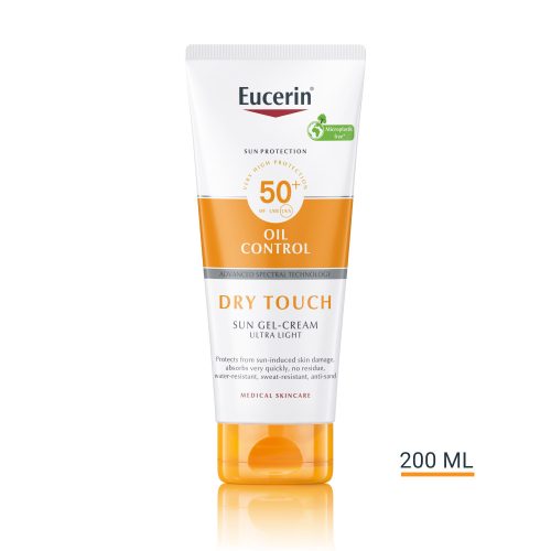 EUCERIN SUN FF50+ OIL CONT.KREMGEL 200ML