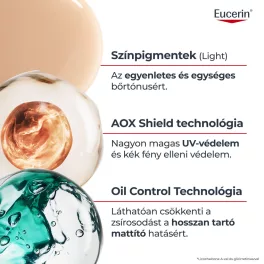   Eucerin Sun Oil Control színezett napozó krém-gél arcra light FF50+ 50ml