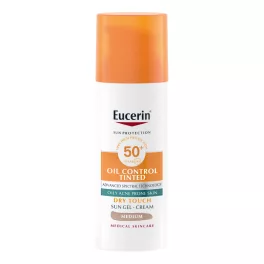   Eucerin Sun Oil Control színezett napozó krém-gél arcra medium SPF50+  50ml