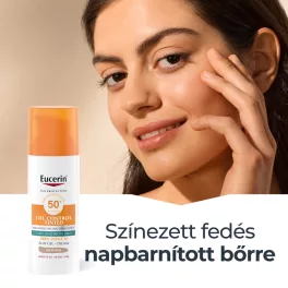   Eucerin Sun Oil Control színezett napozó krém-gél arcra medium SPF50+  50ml