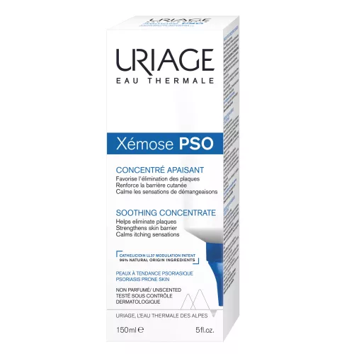 Uriage XÉMOSE PSO - Nyugtató koncentrátum pszoriázisra (pikkelysömör) hajlamos bőrre 150ml