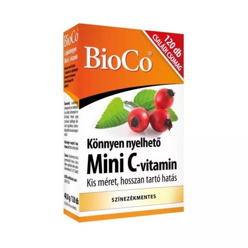 BioCo Mini C-vitamin 250mg + csipkebogyó tabletta 120x