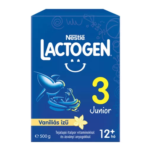 Lactogen 3 Junior vaníliás ízű tejalapú italpor 12+ hó 500g