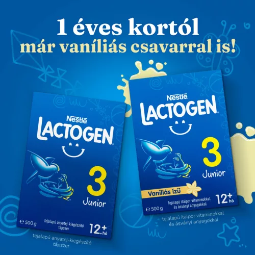 Lactogen 3 Junior vaníliás ízű tejalapú italpor 12+ hó 500g
