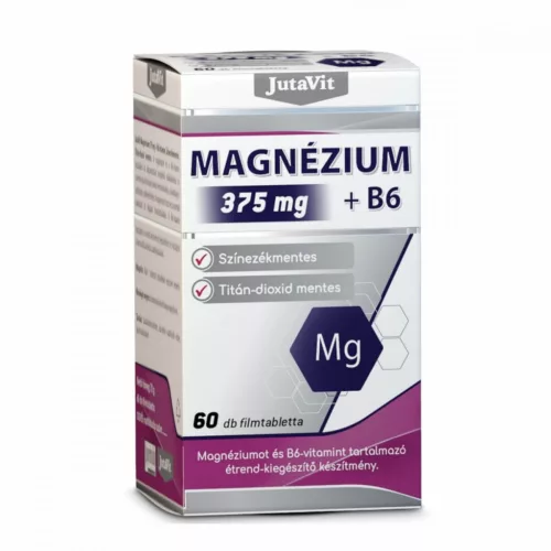 JutaVit Magnézium 375 mg + B6 tabletta 60x