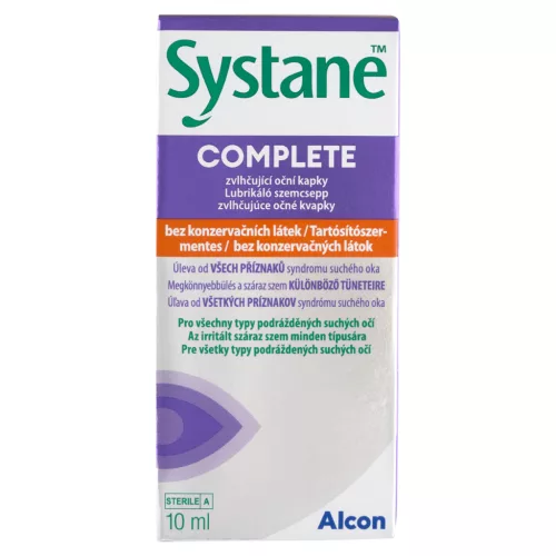 Systane Complete tartósítószer mentes lubrikáló szemcsepp 10ml