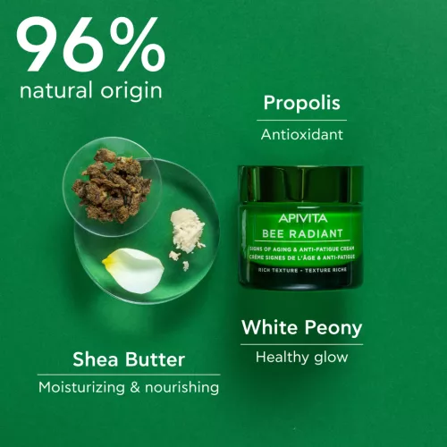 Apivita Bee Radiant Bőröregedés elleni arckrém rich 50ml