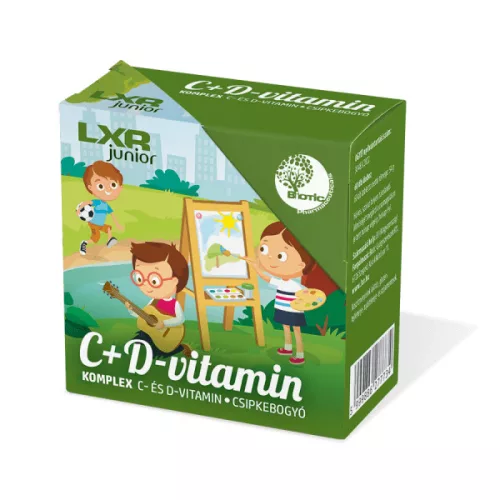LXR Junior C+D-vitamin Komplex rágótabletta 60x