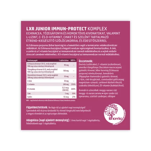 LXR Junior Immun-Protect Komplex rágótabletta 60x