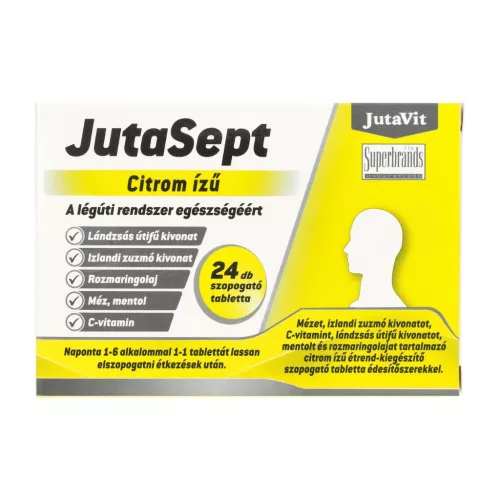 JutaVit Jutasept szopogató tabletta citrom ízű 24x