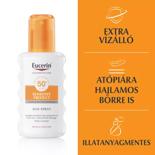 Eucerin Sun Sensitive Protect Színtelen napozó spray SPF50 200ml