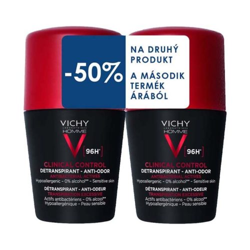 VICHY DEO CLINICAL CONTROL 96H FERFI 2X50ML