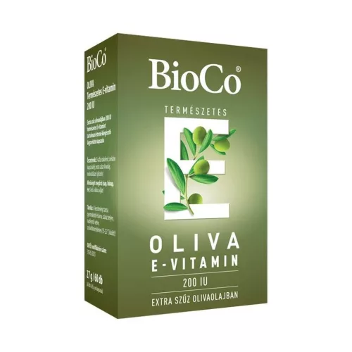 BioCo OLIVA Természetes E-vitamin 200 IU lágyzselatin kapszula 60x
