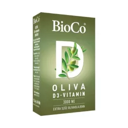 BioCo Oliva D3-vitamin 3000 NE lágyzselatin kapszula 60x