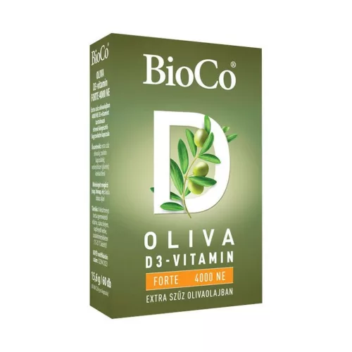 BioCo Oliva D3-vitamin Forte 4000NE lágyzselatin kapszula 60x