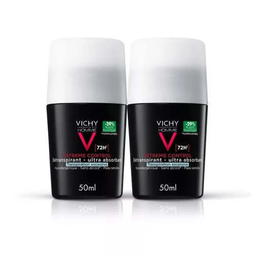 VICHY Homme Invisible Resist Antiperspirant duopack 2X50ml