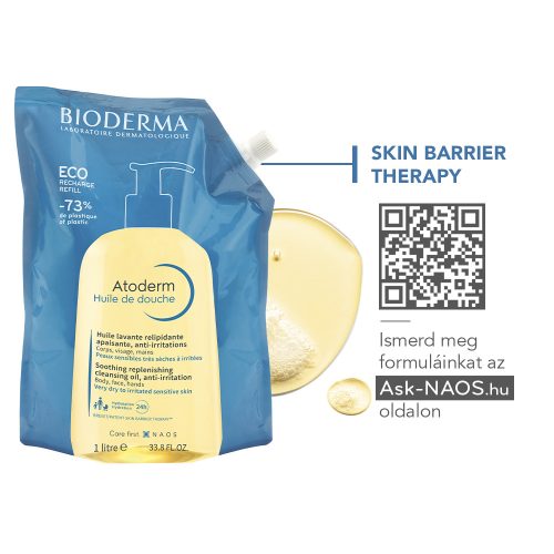 Bioderma Atoderm Olajtusfürdő öko-utántöltő 1L