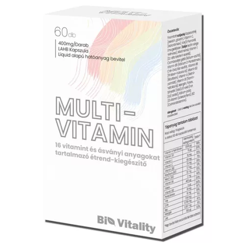 Bio Vitality Multivitamin 400mg lágyzselatin kapszula 60x