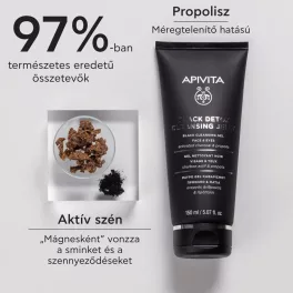 Apivita Black Detox arc- és szemkörnyéktisztító 150ml