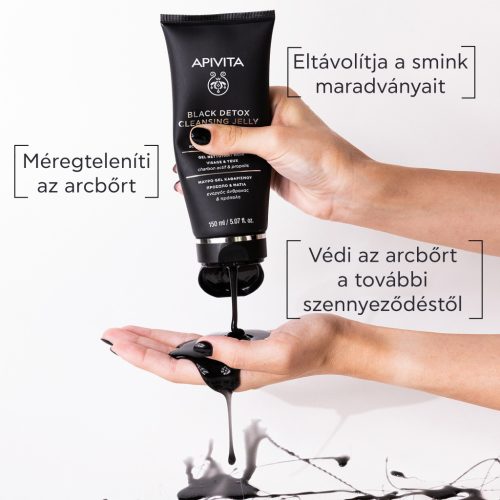 Apivita Black Detox arc- és szemkörnyéktisztító 150ml